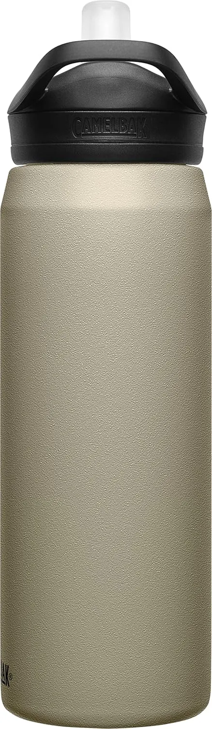 CamelBak eddy  Water Bottle with Straw 25oz - Insulated Stainless Steel, Dune