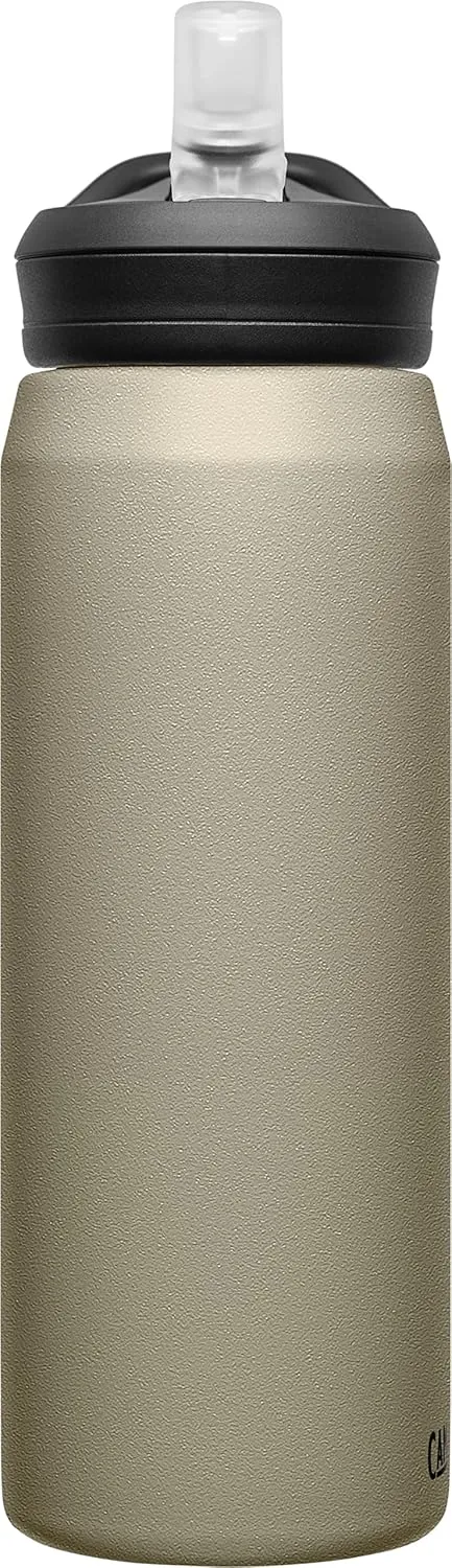 CamelBak eddy  Water Bottle with Straw 25oz - Insulated Stainless Steel, Dune