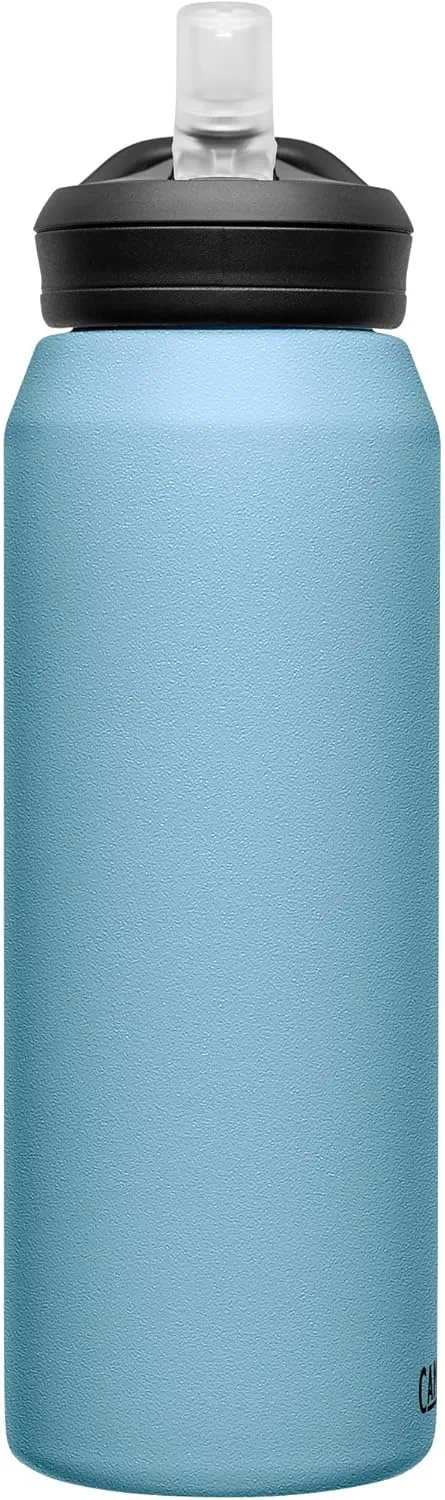 CamelBak eddy  Water Bottle with Straw 32oz - Insulated Stainless Steel, Dusk Blue