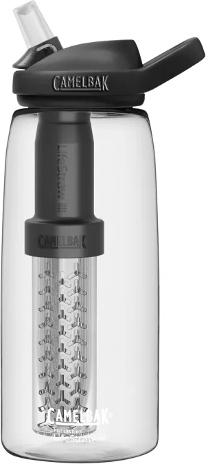 CamelBak eddy  Water Filter Water Bottle by LifeStraw Integrated 2-Stage Filter Straw - For Hiking, Backpacking, Travel, and Emergency Preparedness