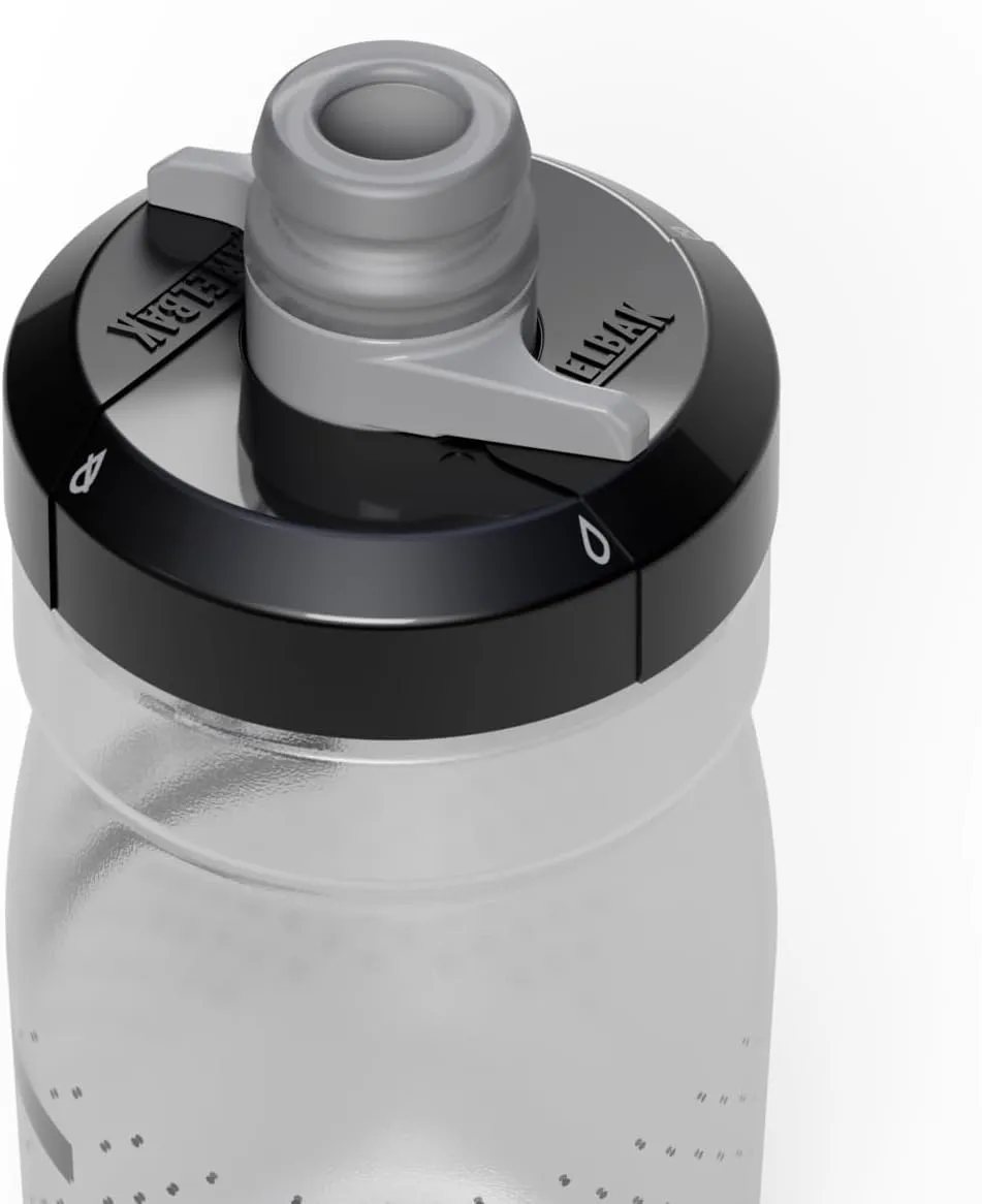 CamelBak Podium 15oz Bike Water Bottle - Easy Squeeze Bottle - Fits Most Bike Cages, Carbon