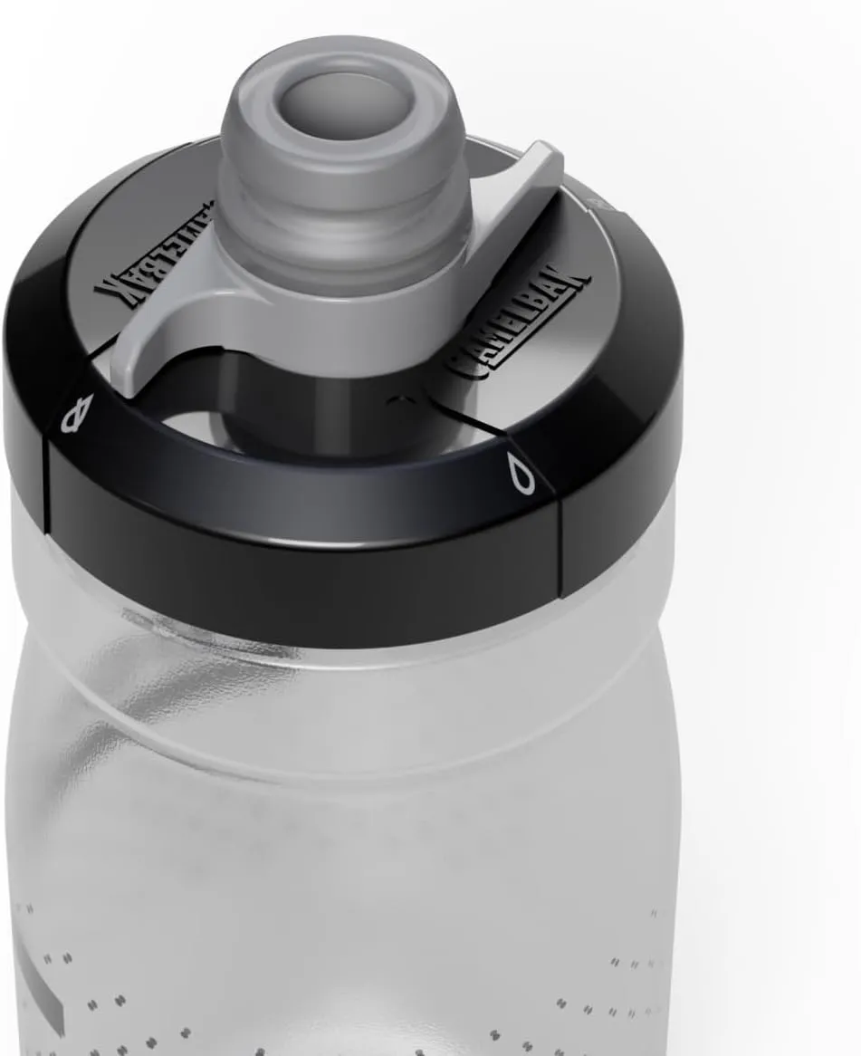 CamelBak Podium 15oz Bike Water Bottle - Easy Squeeze Bottle - Fits Most Bike Cages, Carbon