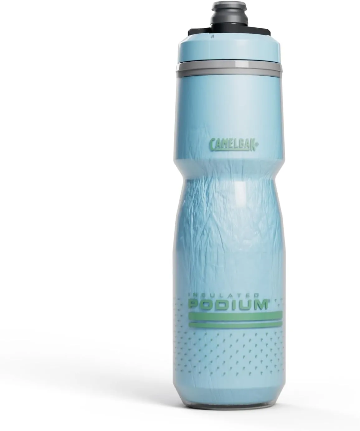 CamelBak Podium Chill Insulated 24oz Bike Water Bottle - Easy Squeeze Bottle - Fits Most Bike Cages, Crystal Blue