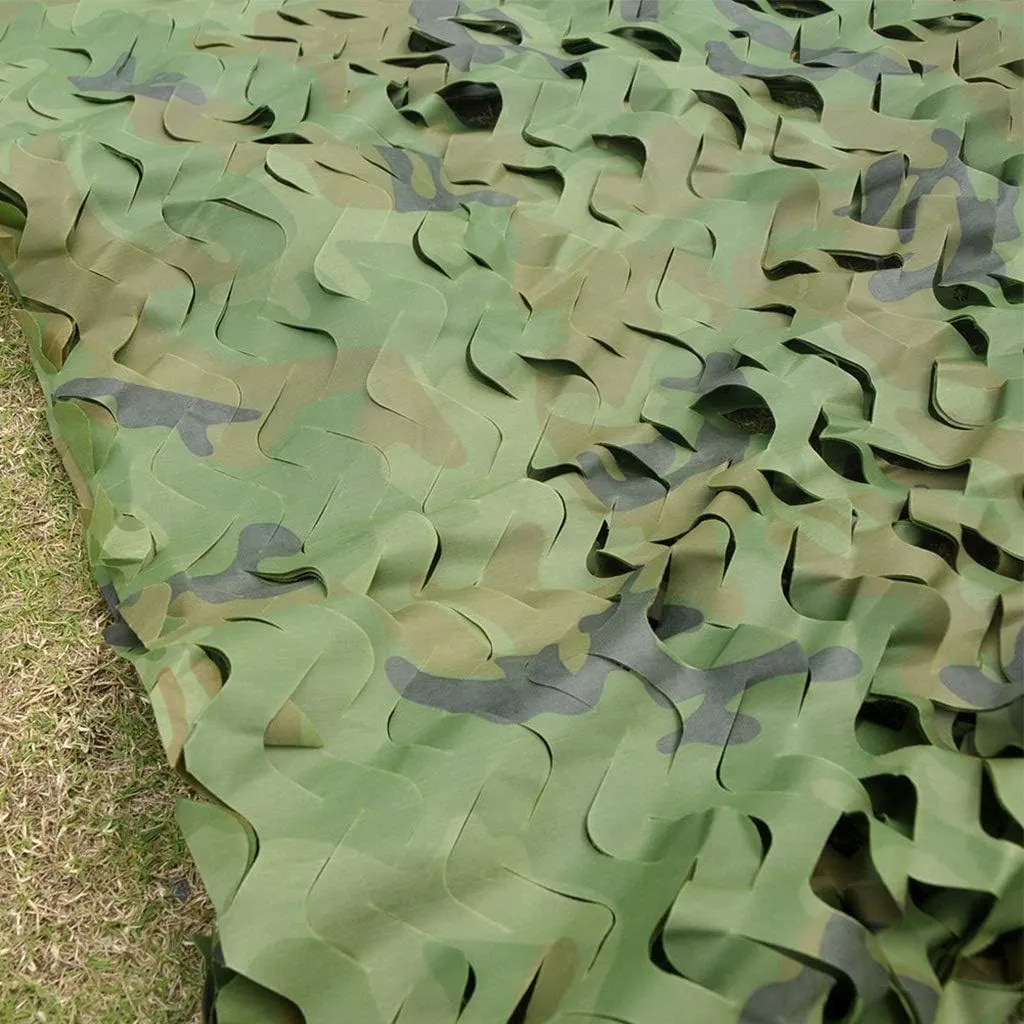 Camouflage Net UV Resistant Shade Sunscreen Woodland Camo Netting for Camping Military Hunting Shooting Blind