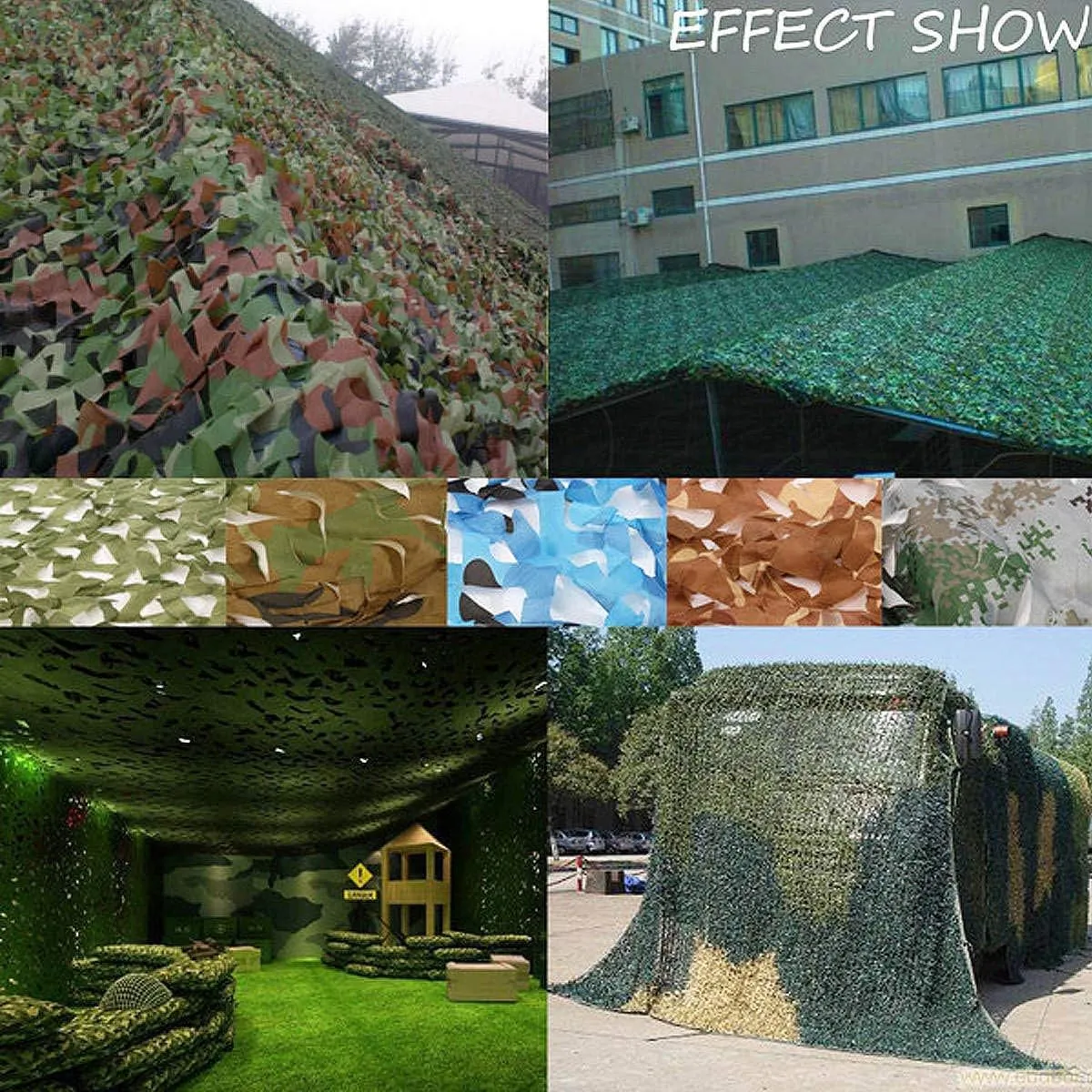 Camouflage Net UV Resistant Shade Sunscreen Woodland Camo Netting for Camping Military Hunting Shooting Blind