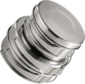 Camp Pot Pan Set Outdoor Camping Cooking Utensils Stainless Steel Cookware