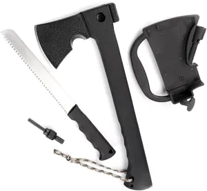 Camping Axe, 14 inches Camp Hatchet, Outdoor Survival Axe, Hiking Axe, Multi-Function Camp Axe Set, Sharp, Strong, Rust-Proof