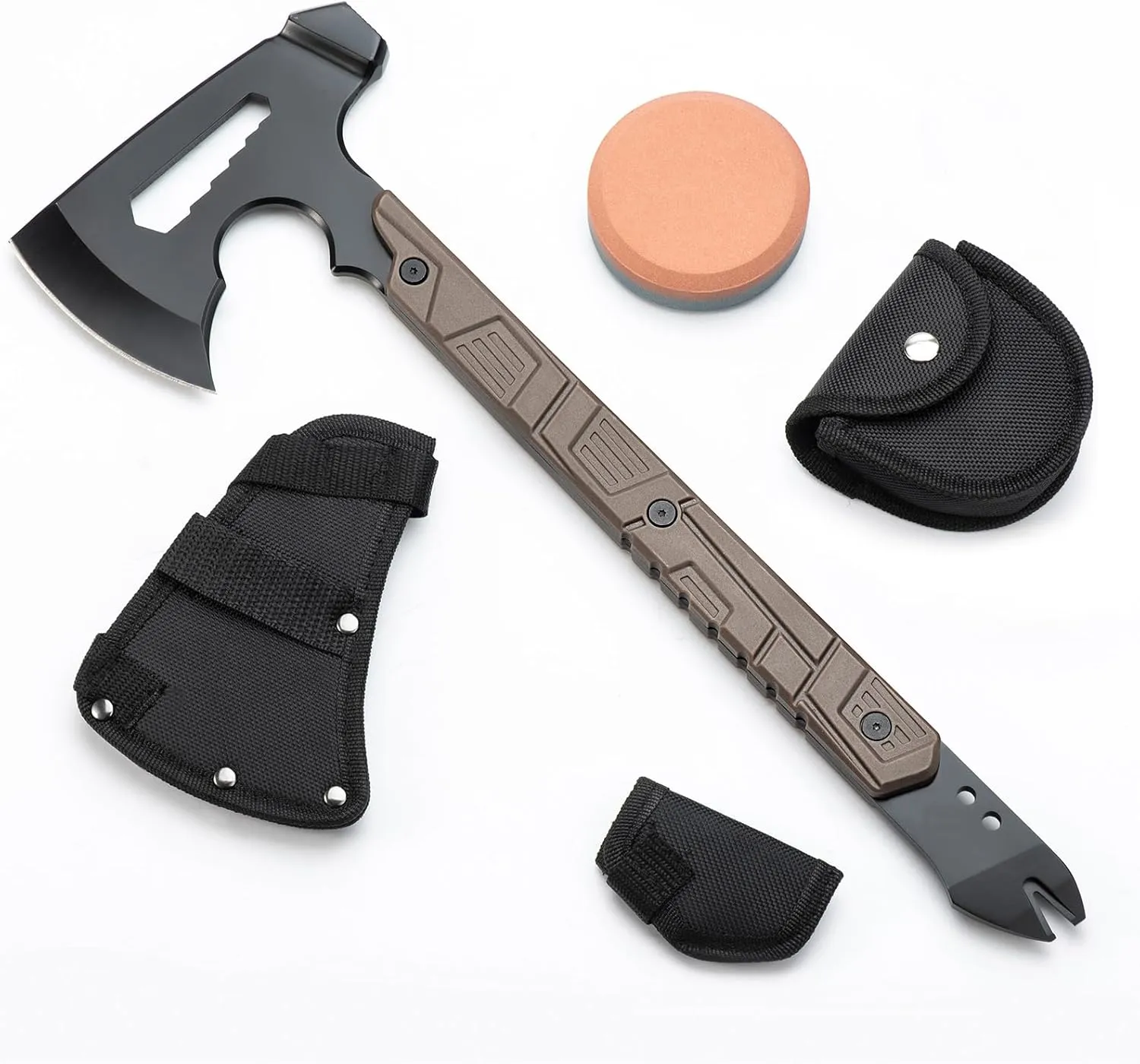 Camping Axe - 17" Camping and Survival Hatchet with Sheath and Sharpening Stone for Camping and Chopping Wood