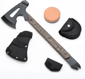 Camping Axe - 17" Camping and Survival Hatchet with Sheath and Sharpening Stone for Camping and Chopping Wood
