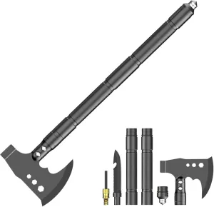 Camping Axe Folding Portable Survival Hatchet Multi-Tool with Hammer for Outdoor Camping Hiking