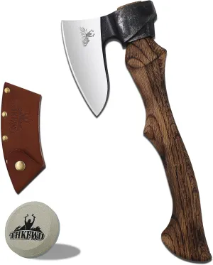 Camping Axes and Hatchets - 14" Forged Carving Axe with Leather Sheath, Survival Hatchet Splitting Axe for Chopping Camping Survival