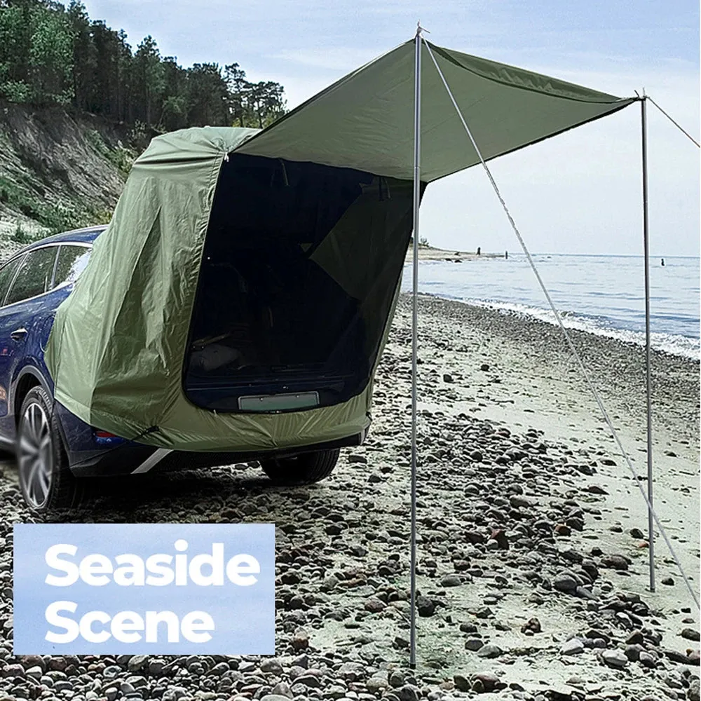 Camping Car Rear Tent – Outdoor Car Trunk Extension with Canopy With Sunshine-Proof