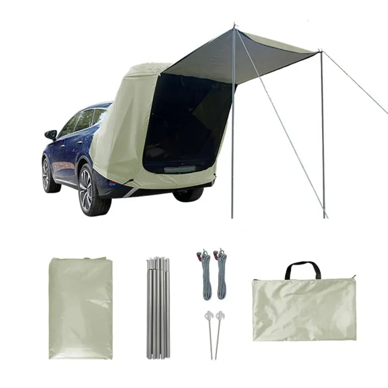 Camping Car Rear Tent – Outdoor Car Trunk Extension with Canopy With Sunshine-Proof