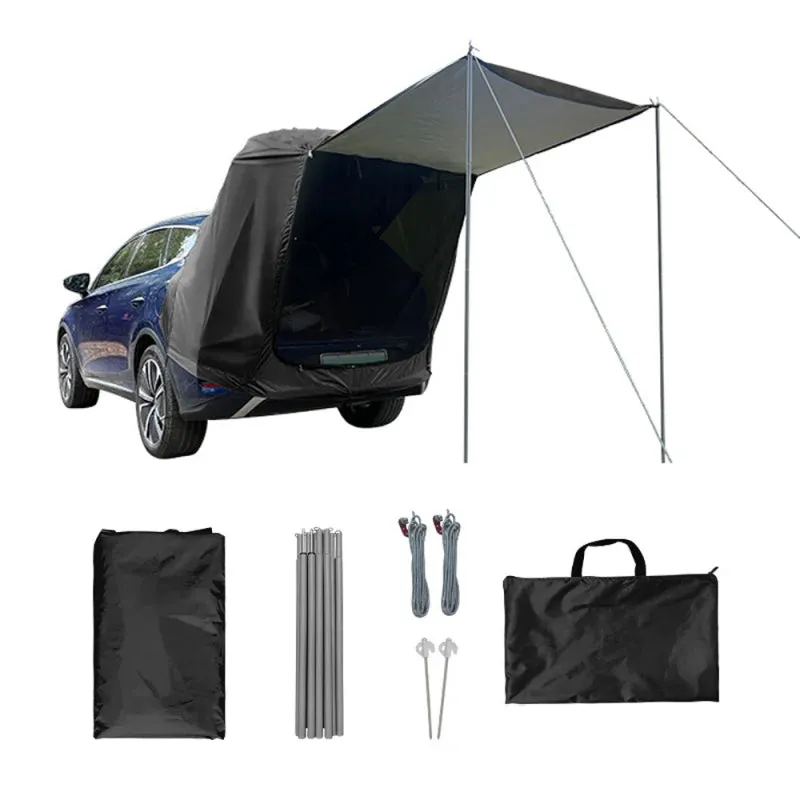 Camping Car Rear Tent – Outdoor Car Trunk Extension with Canopy With Sunshine-Proof