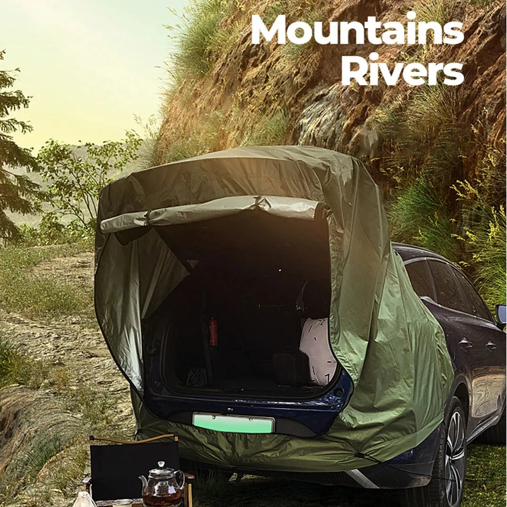 Camping Car Rear Tent – Outdoor Car Trunk Extension with Canopy With Sunshine-Proof
