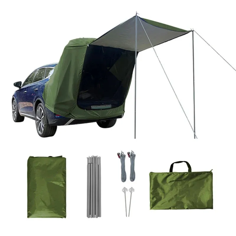 Camping Car Rear Tent – Outdoor Car Trunk Extension with Canopy With Sunshine-Proof