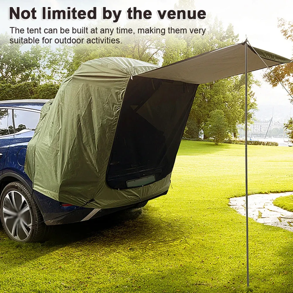 Camping Car Rear Tent – Outdoor Car Trunk Extension with Canopy With Sunshine-Proof
