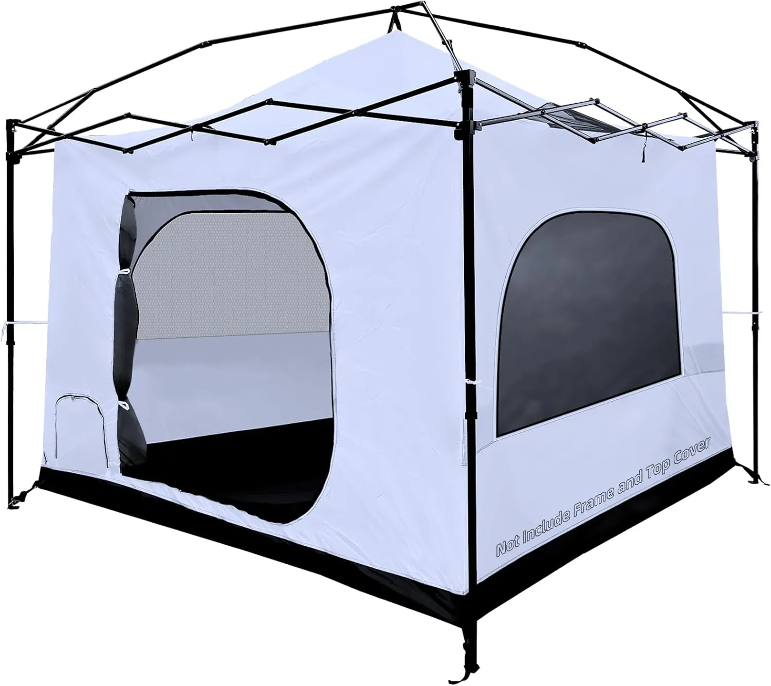 Camping Cube for 10×10 Pop Up Canopy, Converts Straight Leg Canopy into Camping Inner Tent, Portable Vented Cube Tent with Full Floor(Frame/Top NOT Included)