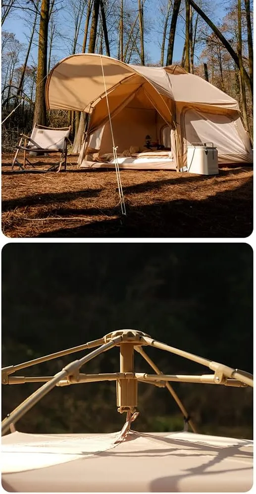 Camping Instant Tent - 5-8 Person Automatic Tent Waterproof Windproof Family Cabin Tent with Rainfly Easy Set Up for Camping Hiking Mountaineering (Green 340X290X180CM)