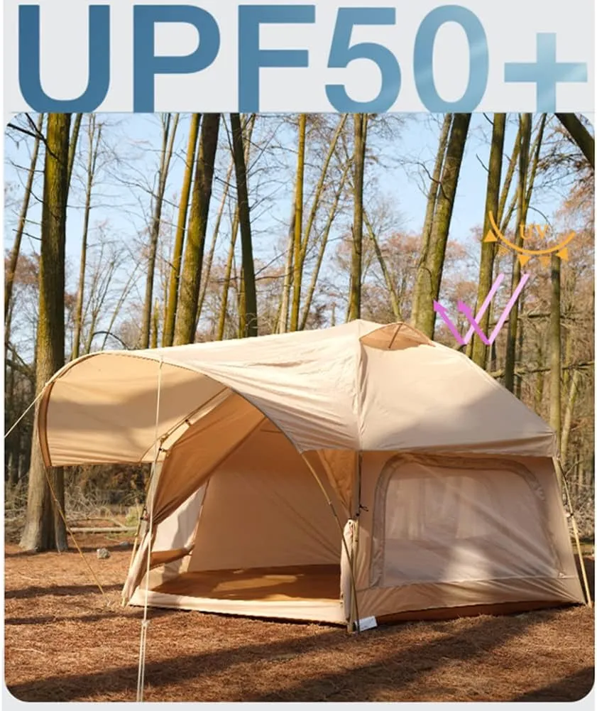 Camping Instant Tent - 5-8 Person Automatic Tent Waterproof Windproof Family Cabin Tent with Rainfly Easy Set Up for Camping Hiking Mountaineering (Green 340X290X180CM)