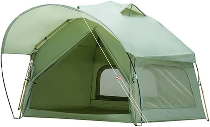 Camping Instant Tent - 5-8 Person Automatic Tent Waterproof Windproof Family Cabin Tent with Rainfly Easy Set Up for Camping Hiking Mountaineering (Green 340X290X180CM)