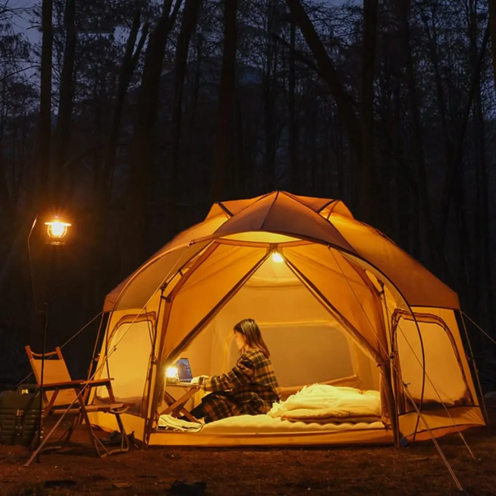 Camping Instant Tent - 5-8 Person Automatic Tent Waterproof Windproof Family Cabin Tent with Rainfly Easy Set Up for Camping Hiking Mountaineering (Green 340X290X180CM)
