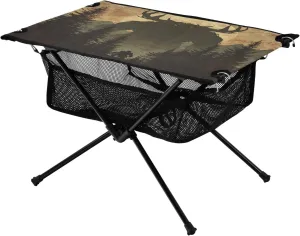 Camping Table Lightweight Portable Folding Table with Mesh Storage Net Orangutan Bigfoot Huge Object Ideal for Camping Hiking Beach Picnic Travel Backyard