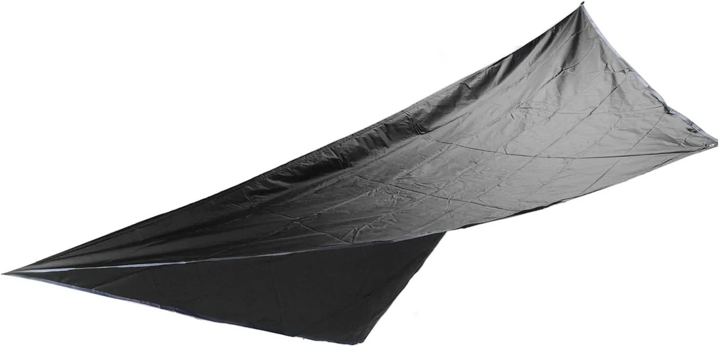 Camping Tarp, Multifunctional Camping Canopy Quadrangle for Camping for Beach (Black)