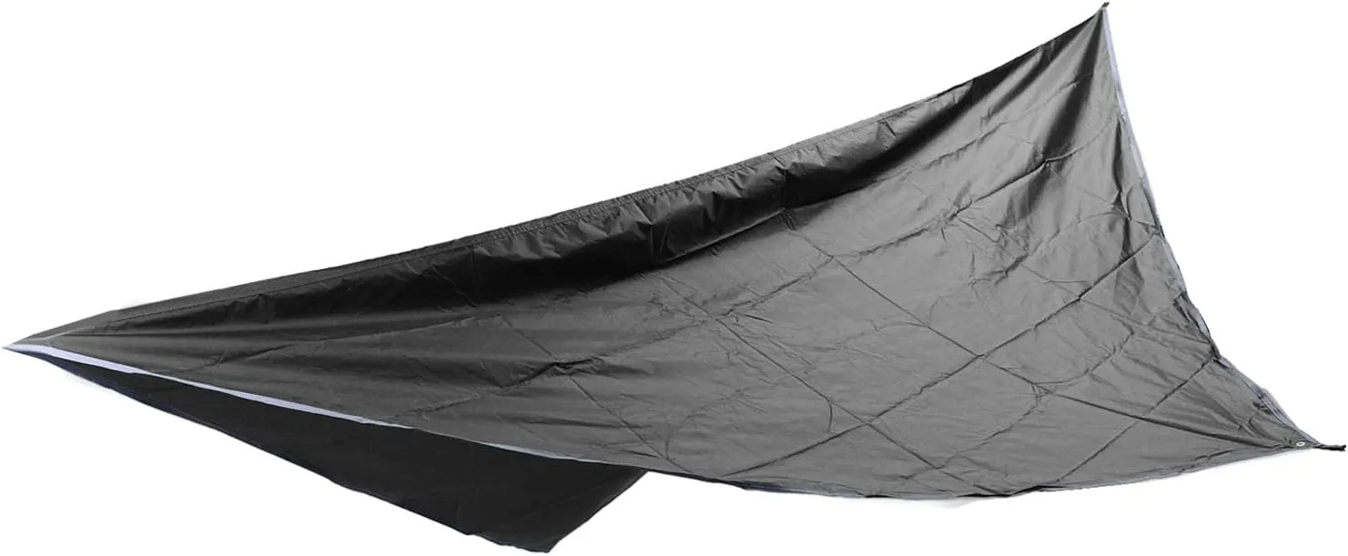 Camping Tarp, Multifunctional Camping Canopy Quadrangle for Camping for Beach (Black)