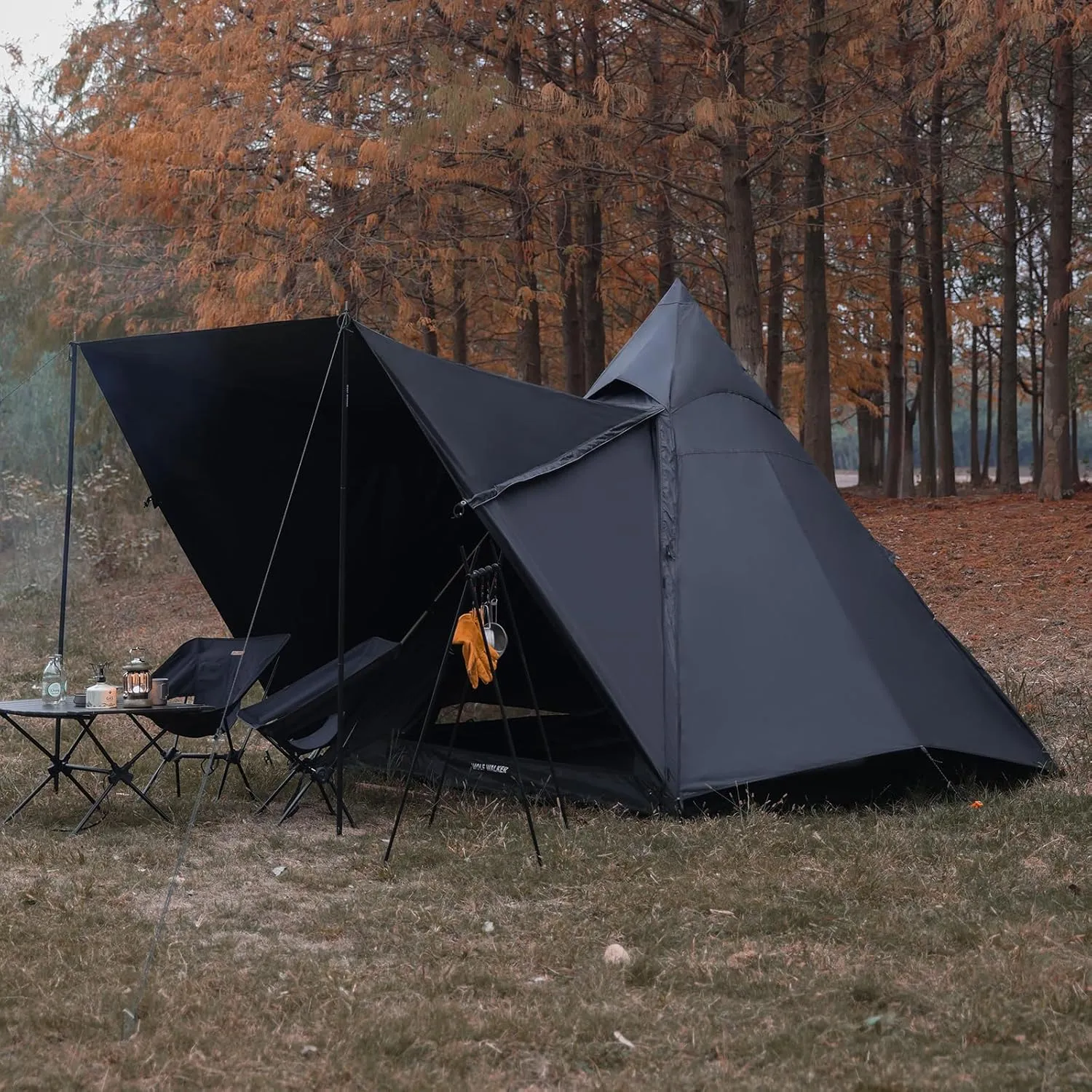 Camping Teepee Tent Indian Tent Waterproof Sunscreen Shelter Yurt Instant Pyramid Spire Tents