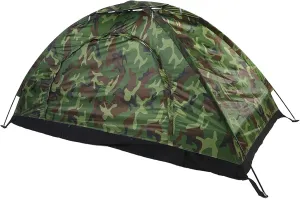 Camping Tent, Lightweight Outdoor Tent Camo Tent Hiking Backpacking Tent, UV Protection Waterproof One Person Tent Camouflage Outdoor Equipment for Camping Hiking Biking Trip