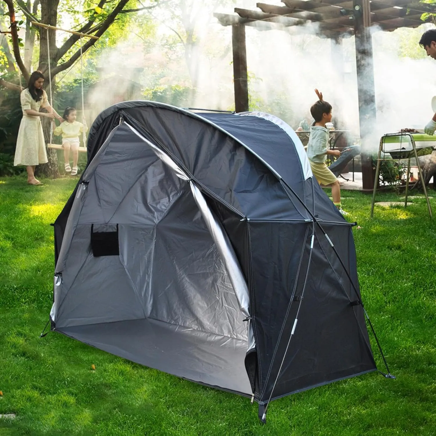 Camping Tent Outdoor Equipment Rainproof 1 Person Tent Oxford Cloth for Fishing Camping Hiking Mountaineering Mountain