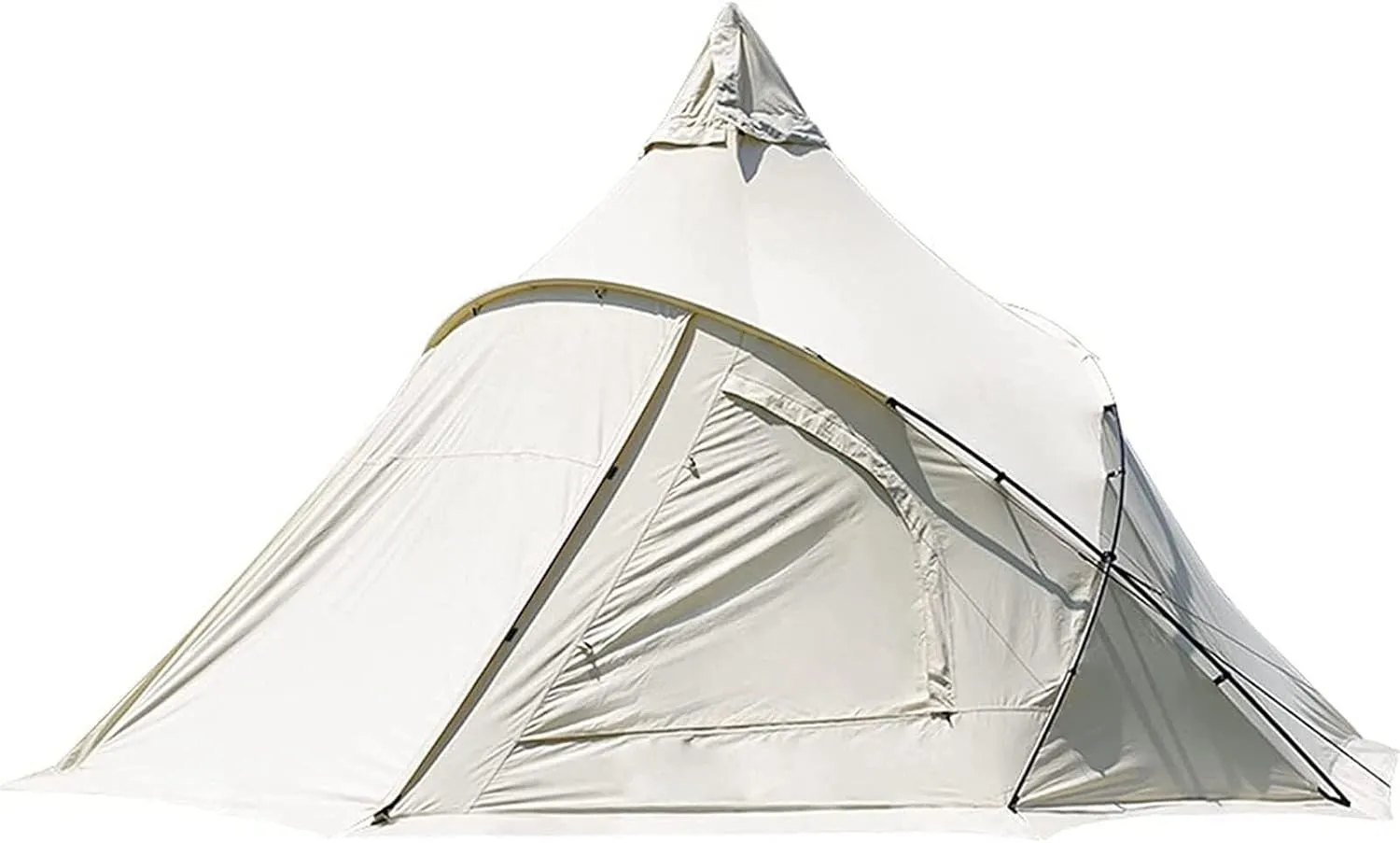 Camping Tent Tower for Family, 2-Door Oversized Waterproof & Windproof Tent for Beach, Hiking, Fishing, Outdoor Travel & Hunting (Polyester-Cotton)
