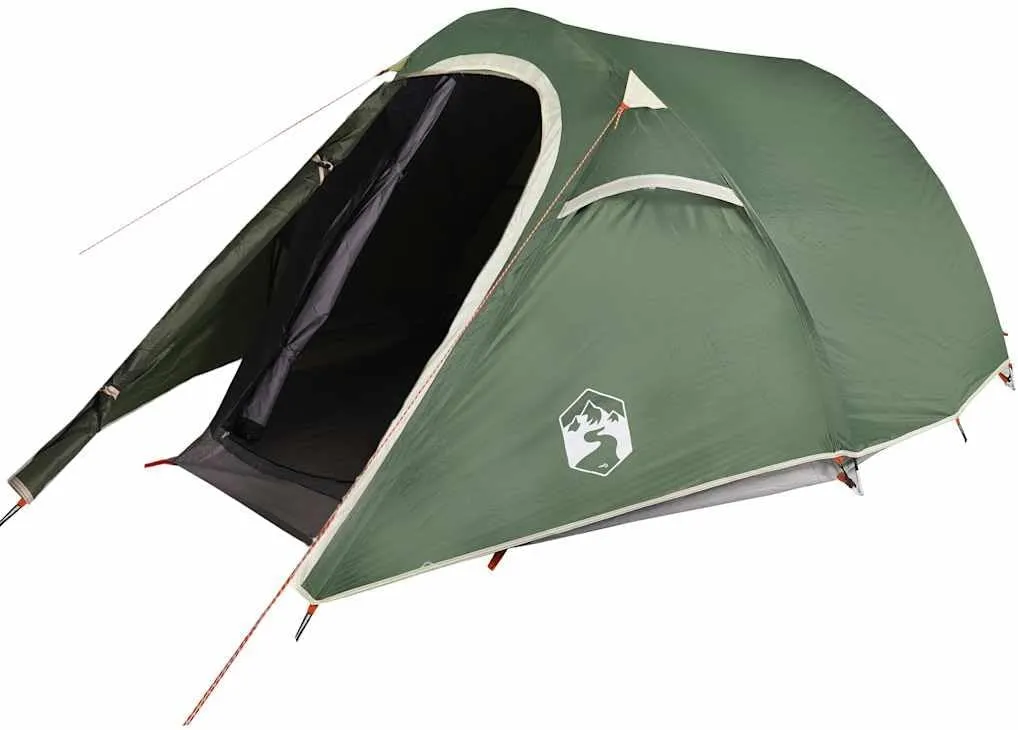 Camping Tent Tunnel 3-Person Olive Green Waterproof vidaXL vidaXL