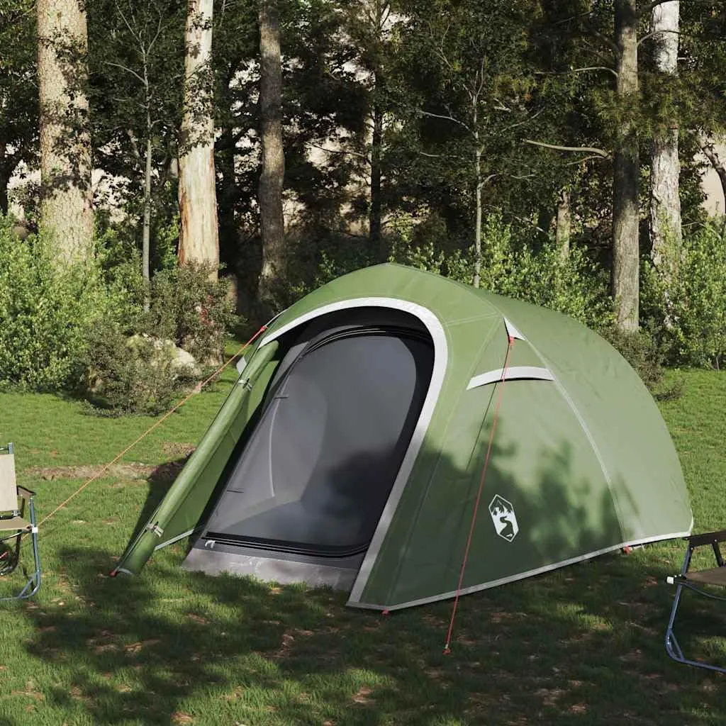 Camping Tent Tunnel 3-Person Olive Green Waterproof vidaXL vidaXL