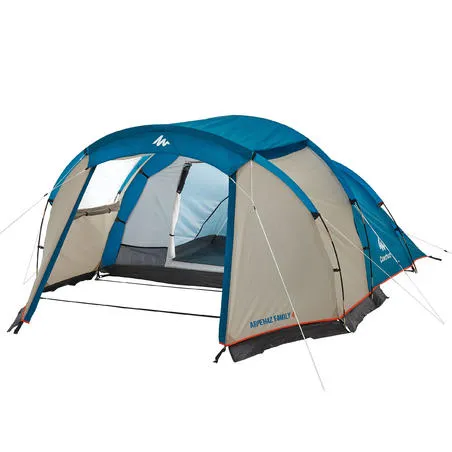 Camping tent with poles - arpenaz 4 - 4 person - 1 bedroom