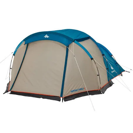 Camping tent with poles - arpenaz 4 - 4 person - 1 bedroom
