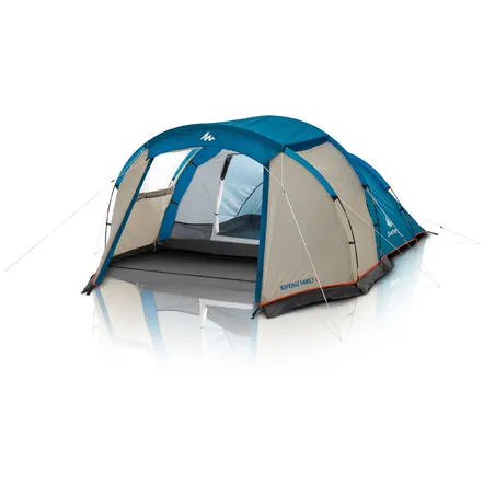 Camping tent with poles - arpenaz 4 - 4 person - 1 bedroom