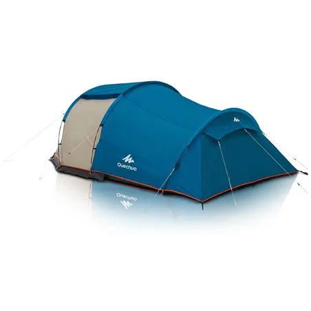 Camping tent with poles - arpenaz 4 - 4 person - 1 bedroom