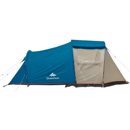 Camping tent with poles - arpenaz 4 - 4 person - 1 bedroom