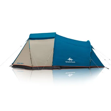 Camping tent with poles - arpenaz 4 - 4 person - 1 bedroom