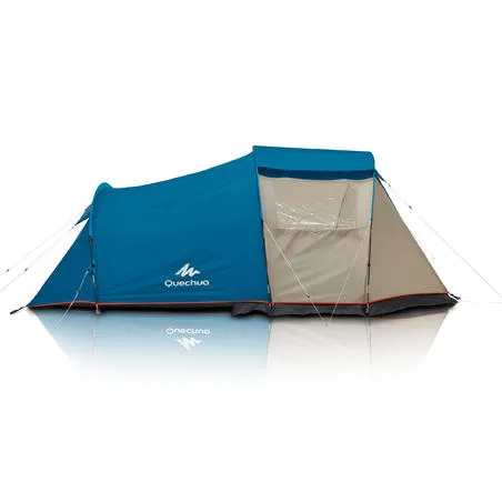 Camping tent with poles - arpenaz 4 - 4 person - 1 bedroom