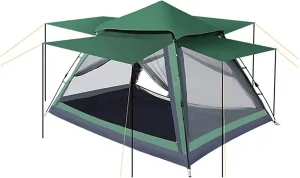 Camping Tent,Automatic Beach Family Pop-Up Tent 3-4 Person Instant Tents Double Layer Waterproof Windproof Sun Shade Sun Shelters with Carry Bag for Outdoor,Beach,Fishing