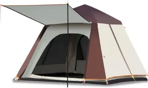 Camping Tents Shelter Portable with Carry Bag Waterproof Hold 3-4 Persons Instant Setup Pop Up Tent with Top Rainfly UV Protection for Camping Hiking Mountaineering
