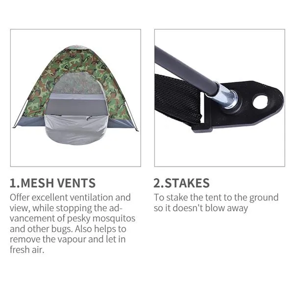 CampShell 4P Dome Tent – Compact UV-Resistant Shelter for Weekend Adventures