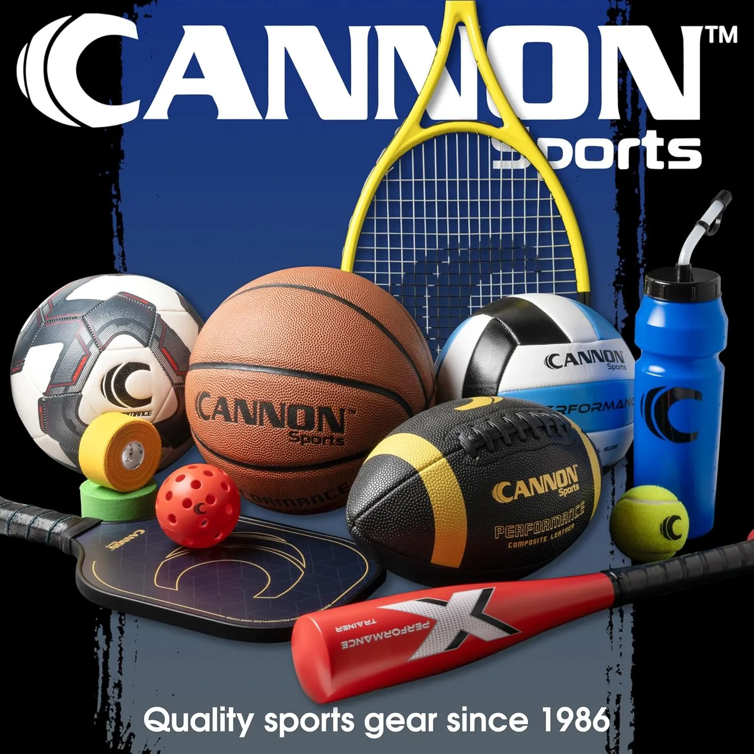 Cannon Sports 1 Liter Sports Water Bottle, BPA-Free, 34 Oz Capacity, Large Mouth, 2 lids (Straw and Squeeze), Great For Helmet Sports Such As Hockey, Lacrosse, Football, Boxing (6 Pack) (Gray)