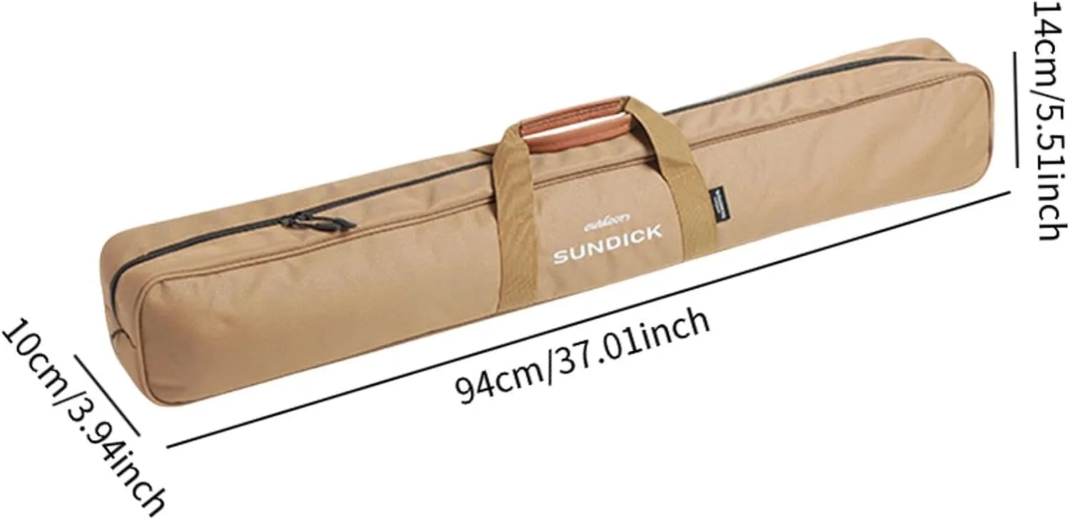 Canopy Pole Bag Zippered Waterproof Wear Resistant Multipurpose Tripod Carrying Case Picnic Handbag for Backpacking Traveling