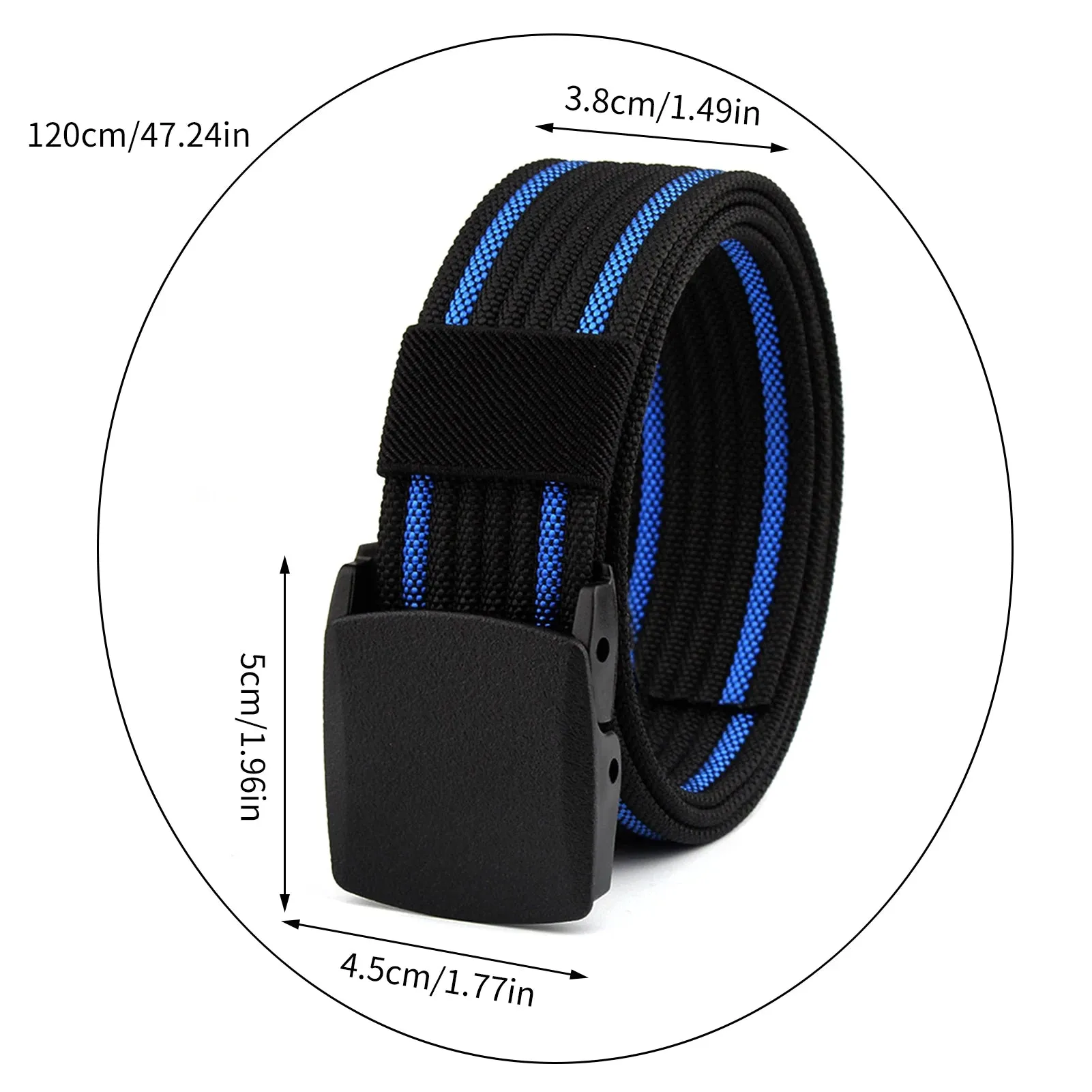 Canvas Web Belt - Long and Adjustable Nylon Belt
