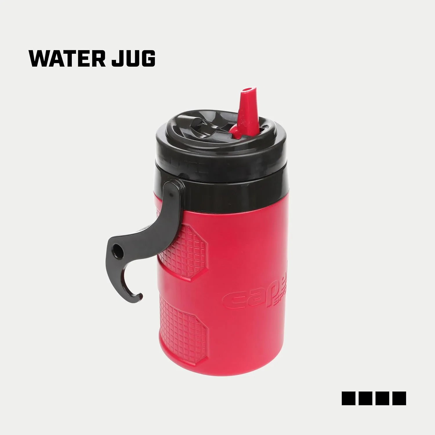 Capelli Sport Water Bottle Jug, Insulated Half Gallon Sports Water Jug with Carry Handle, 64 oz