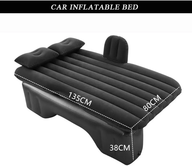 Car Air Mattress for Cupra Leon 2020-2024, Inflatable Back Seat Sleeping Pad with Pump & 2 Pillows, Folding Portable Camping Bed for Travel& Road Trips,Blue